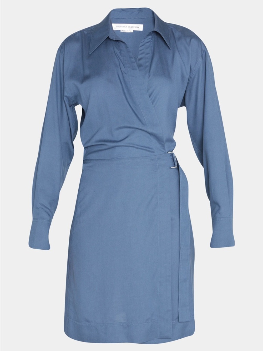 100% Silk Victoria Beckham Wrap Shirt Dress